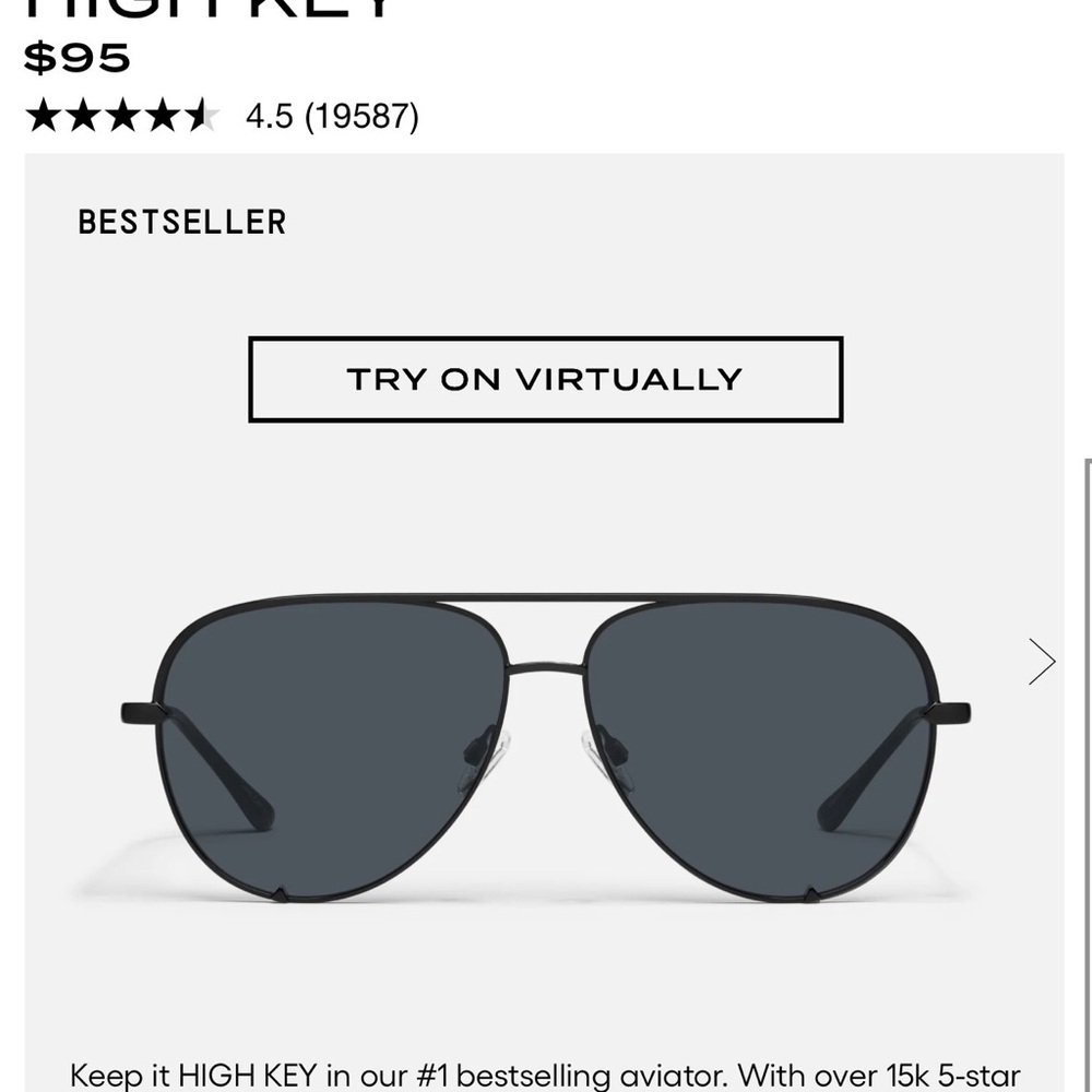 Black Aviator Sunglasses
